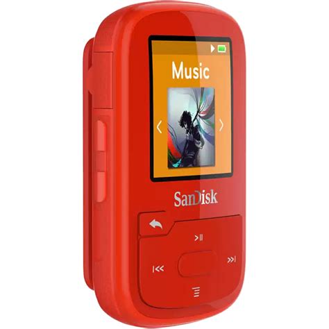 sandisk 32gb clip sport plus mp3 player red